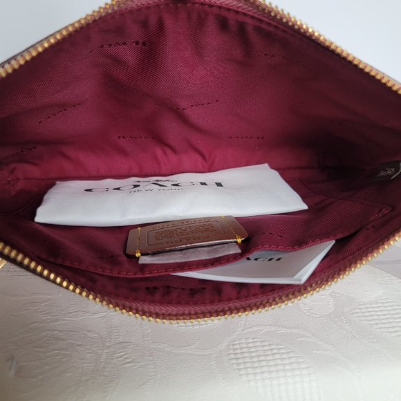 COACH Polly Pebbled Leather Crossbody Bag- Rouge color - Picture 12 of 16